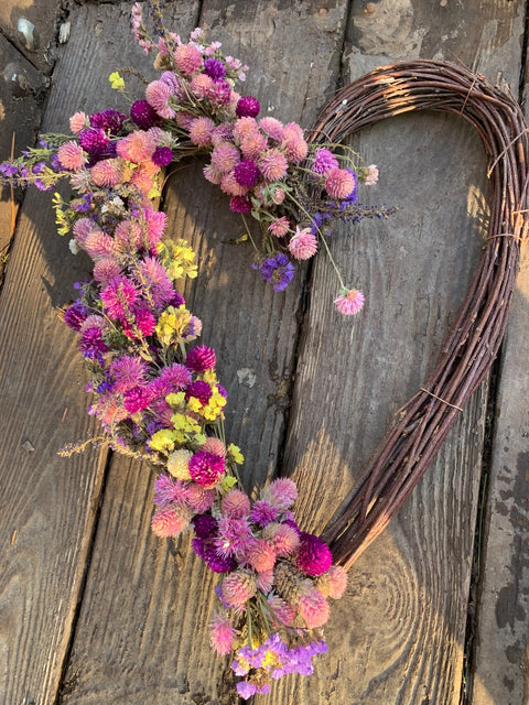 Heart Dried Flower Wreath