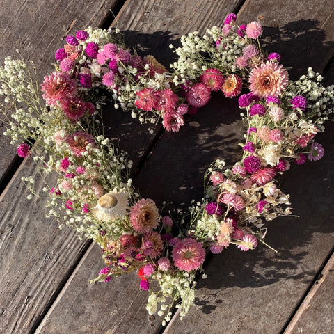 Heart Dried Flower Wreath